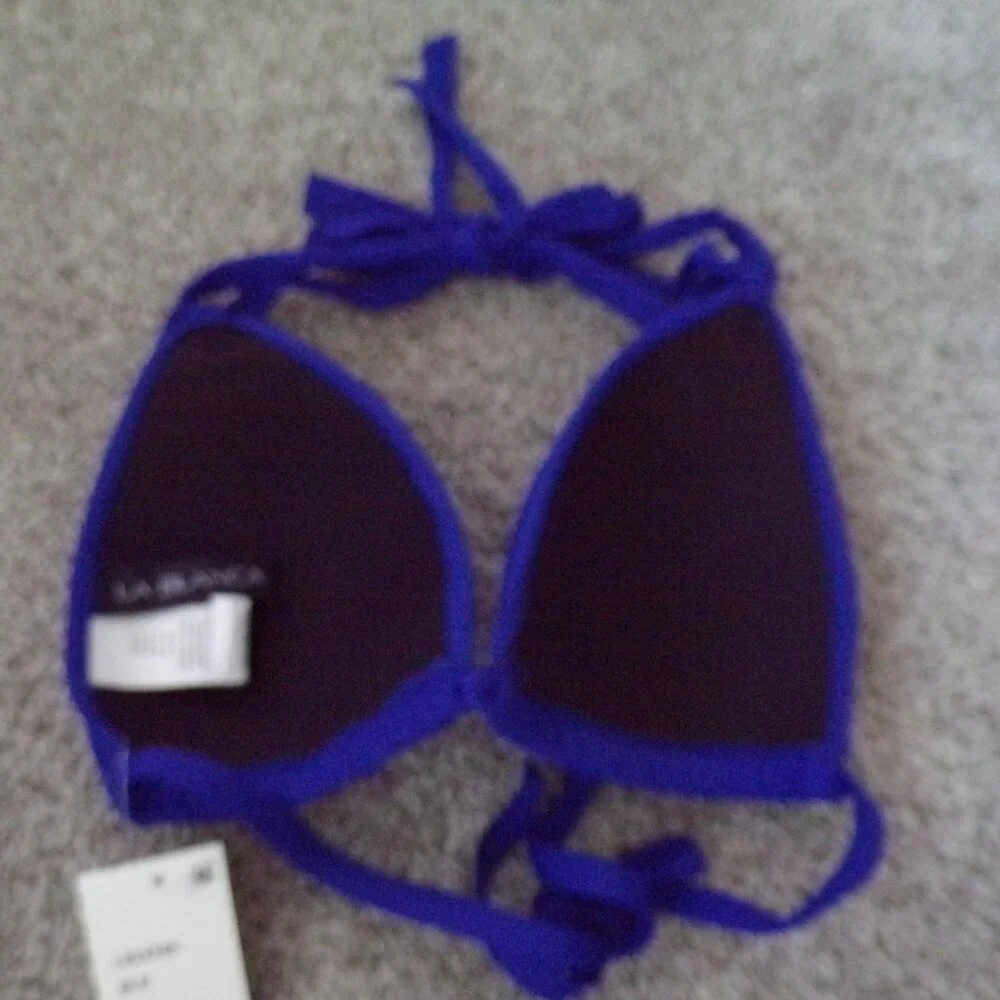 NWT La Blanca navy blue swim Suit Bikini 6